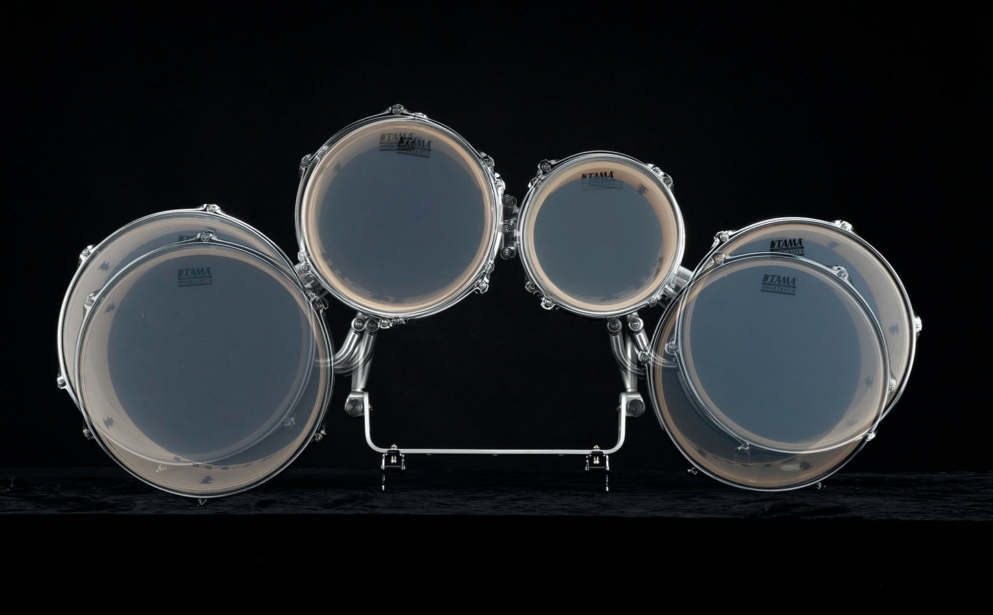 TAMA Starlight Marching Quad Tenor Drums 8"  / 10" / 12" / 13" - Satin Black/Chrom HW