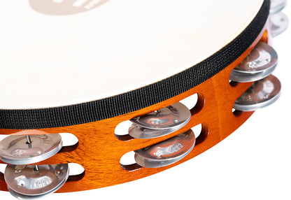 MEINL Percussion Traditional Wood Series Headed Tambourine - 10"