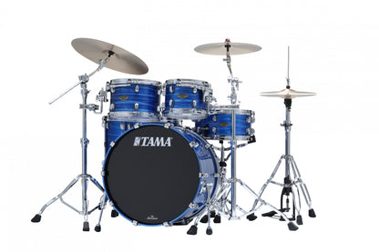 TAMA Starclassic Walnut/Birch Lacquer Shell Kit 5 teilig - Lacquer Ocean Blue Ripple/Chrom HW