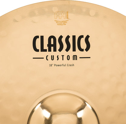MEINL Cymbals Classics Custom Brilliant Powerful Crash - 18"