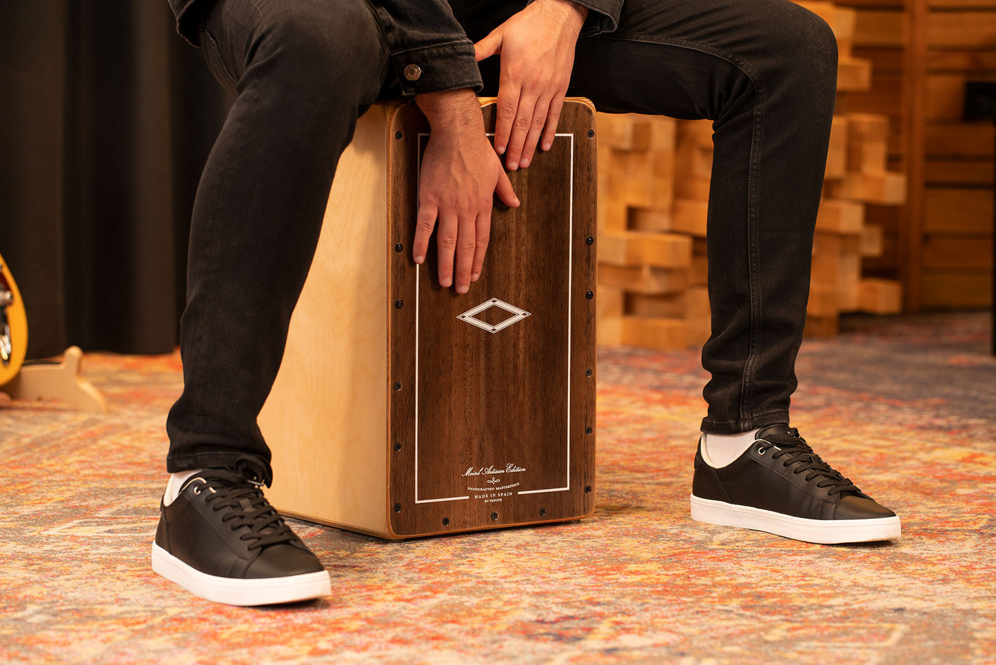 MEINL Percussion Artisan Edition Series String Cajon Minera Line - Brown Eucalyptus