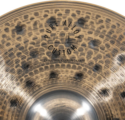 MEINL Cymbals Pure Alloy Custom Extra Thin Hammered Crash - 16"