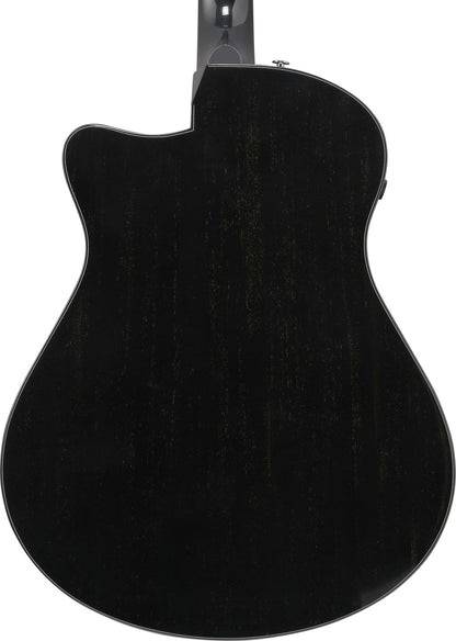 IBANEZ Advanced Acoustic AAM Akustikgitarre 6-String - Rustic Black High Gloss
