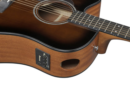 IBANEZ Advanced Acoustic AAD Acoustic Guitar 6-String Lefty - Dark Violin Sunburst High Gloss