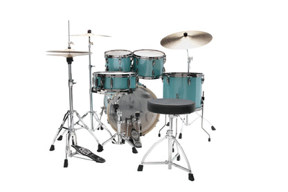 TAMA Imperialstar Drum Set 5 pcs - Sky Blue Mist/Chrome HW + MEINL Cymbals HCS Cymbal Kit/Stage Master Double-Braced Hardware Kit