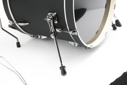 TAMA Imperialstar Drum Set 5 teilig - Blacked Out Black/Black Nickel HW + MEINL Cymbals HCS Cymbal Kit/Stage Master Double-Braced Hardware Kit