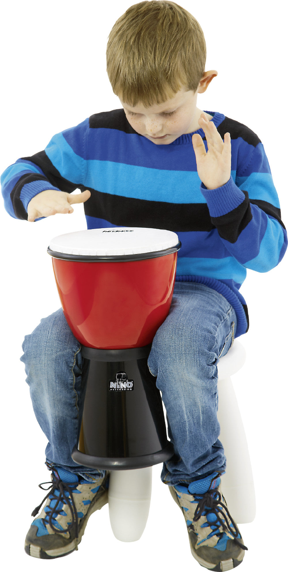 NINO Percussion ABS Djembe 8" - Red/Black