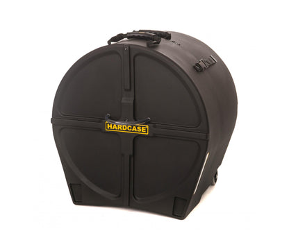 HARDCASE Bass Drum Case with Wheels 20" (14" - 20") Black / foam pads