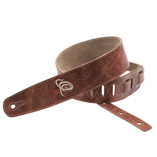 ORTEGA Suede-Leather Guitar-Strap - Caramel
