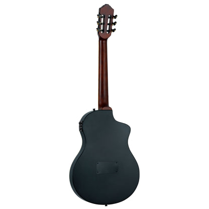 ORTEGA TourPlayer DeLuxe Nylon String Guitar 6-String Lefty - Spruce Black + Gig Bag