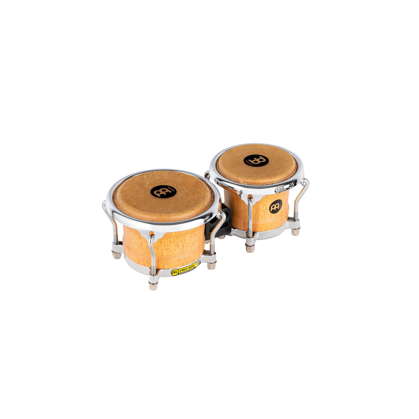 MEINL Percussion Free Ride Mini Holzbongos - Super Natural 3 1/2" MACHO & 4 1/4" HEMBRA