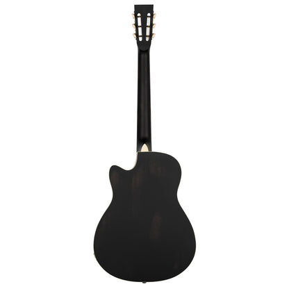 ORTEGA Americana Series Resonatorgitarre  6 String - Distressed Black / Antique Brass HW