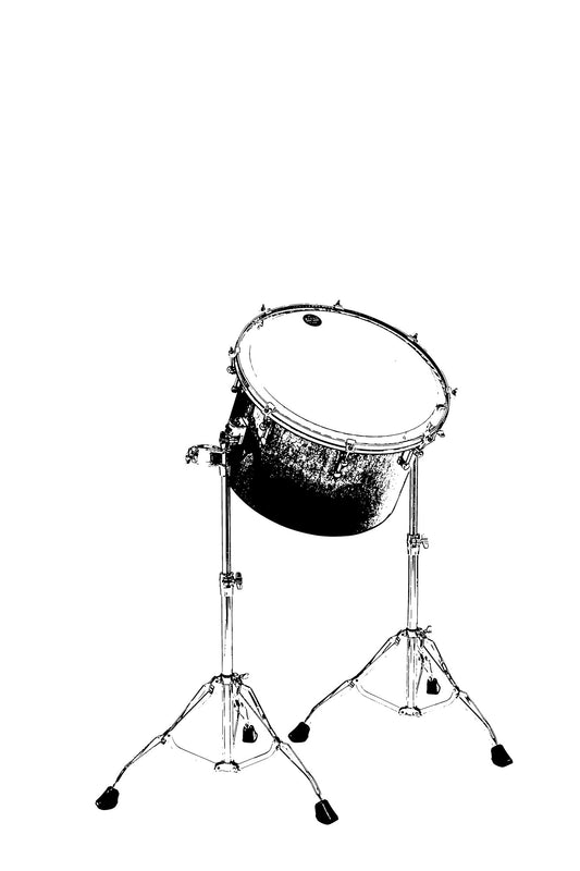 TAMA Starclassic Maple Lacquer Gong Bass Drum 20" x 14" - Flat Black/Chrome HW