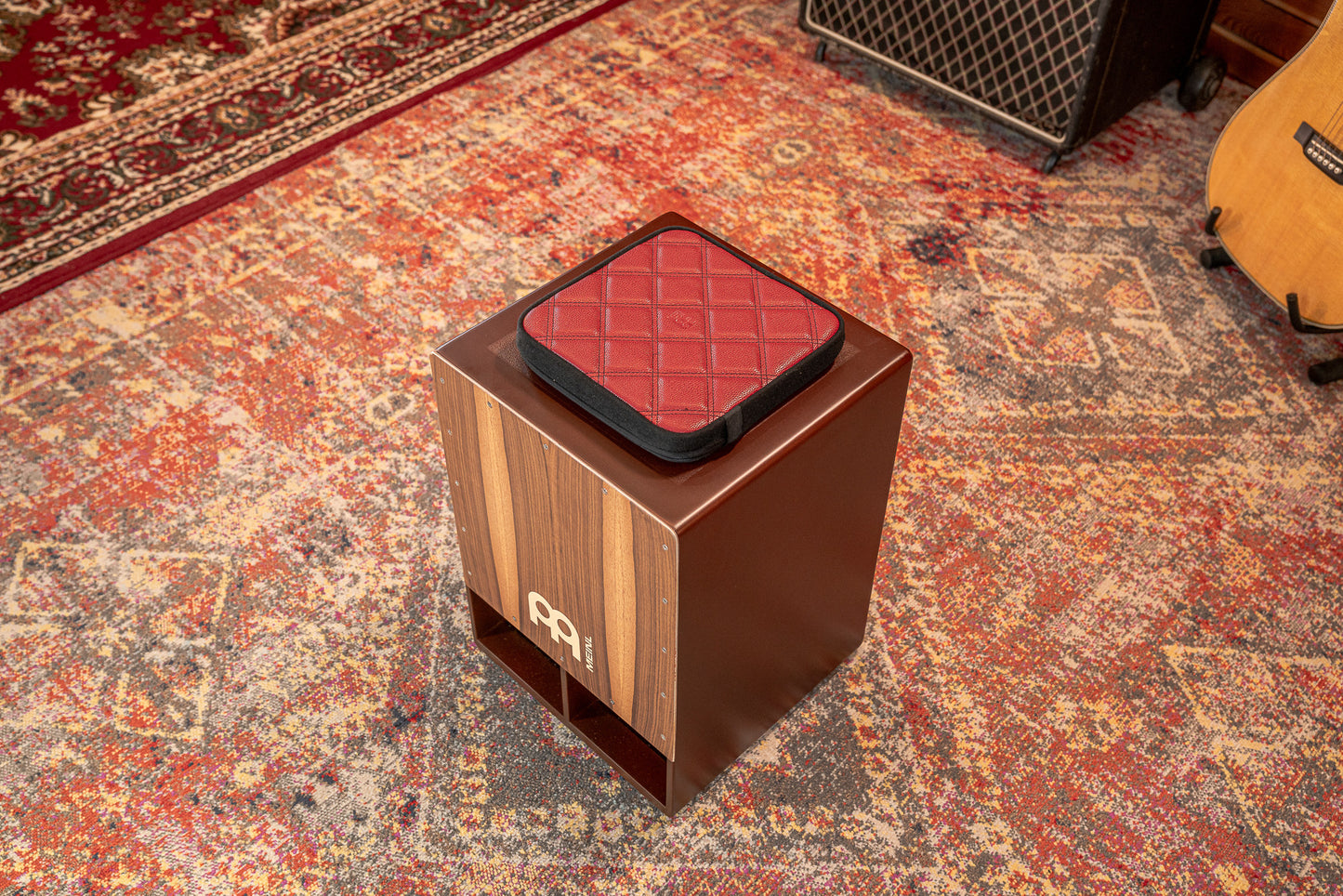MEINL Percussion Deluxe Cajon Seat - Bordeaux