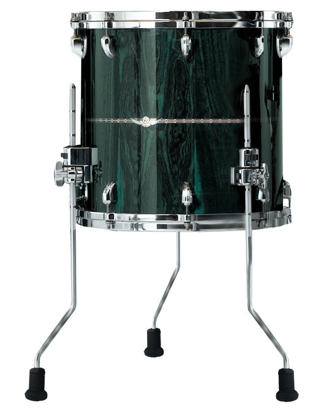 TAMA STAR Bubinga Floor Tom 16" x 14" - Dark Green Cordia/Chrom HW/mit Inlay (outside)