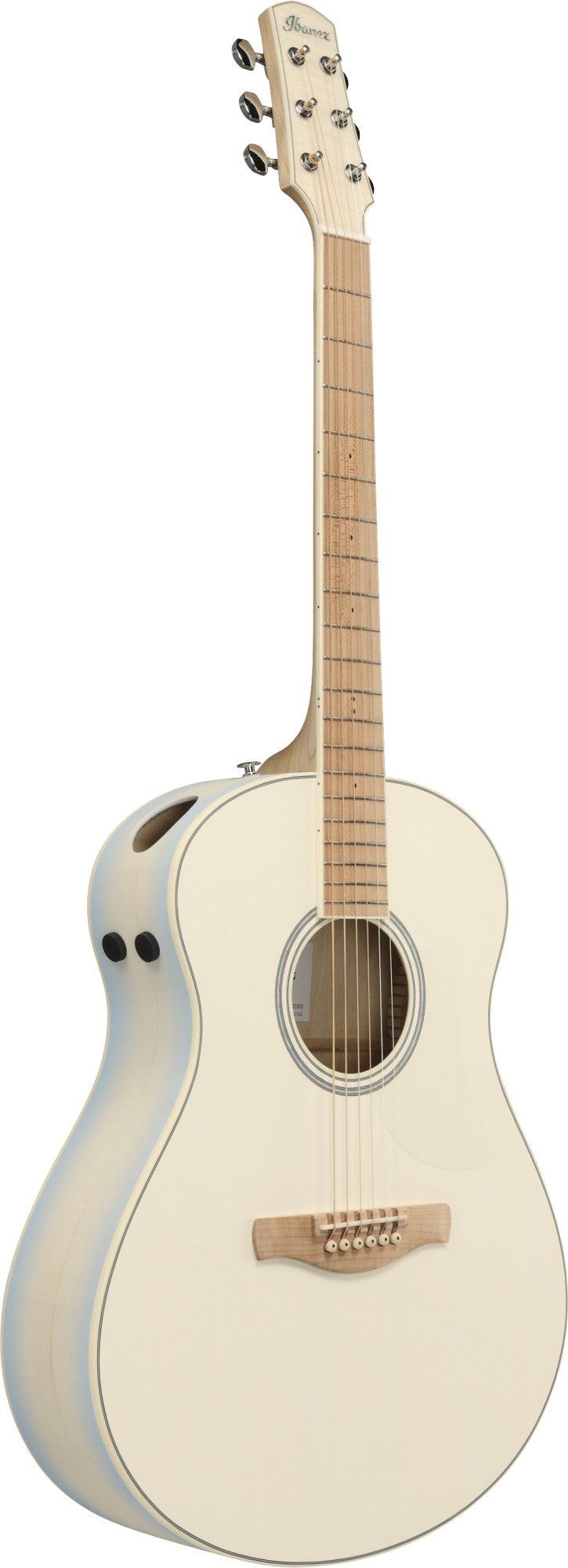 IBANEZ Advanced Acoustic AAM Acoustic Guitar 6-String - Transparent Antique White Ice Blue Open Pore