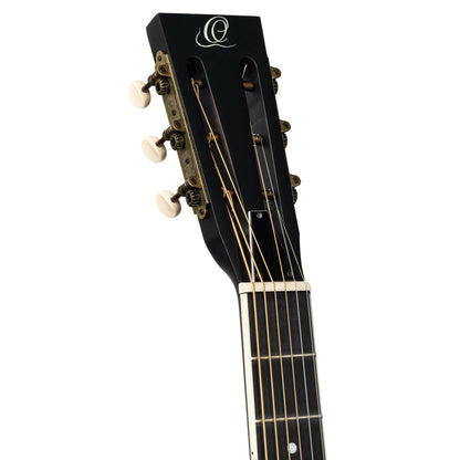 ORTEGA Americana Series Resonatorgitarre  6 String - Distressed Black / Antique Brass HW