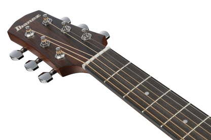 IBANEZ Advanced Acoustic AAD Acoustic Guitar 6-String - Transparent Charcoal Burst Top Natural Open Pore Back & Sides