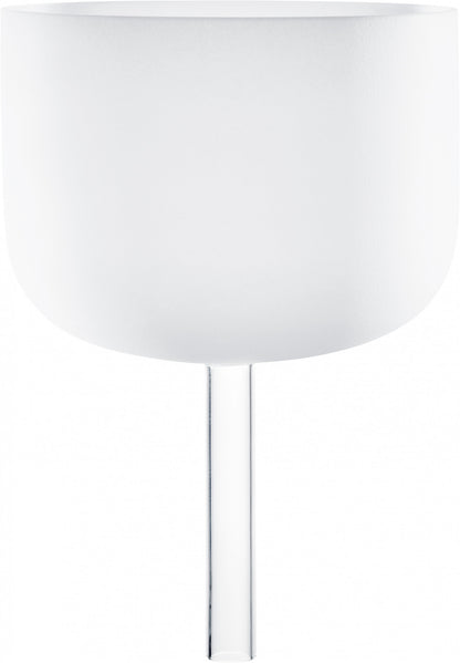 MEINL Sonic Energy Weiß-mattierte Kristallklangschale mit Griff 10" - F4/Herzchakra/432 Hz