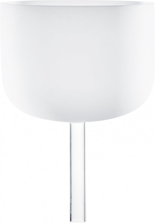 MEINL Sonic Energy Weiß-mattierte Kristallklangschale mit Griff 10" - F4/Herzchakra/432 Hz