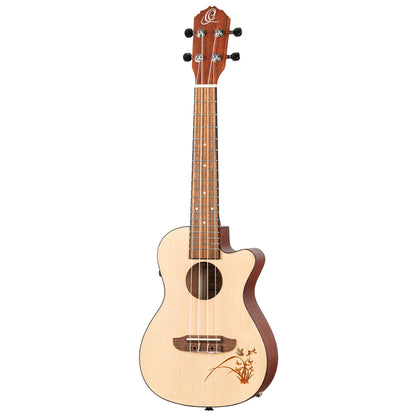 ORTEGA Bonfire Serie Konzert Preamp Ukulele 4 String - Fichte/Sapele Natur