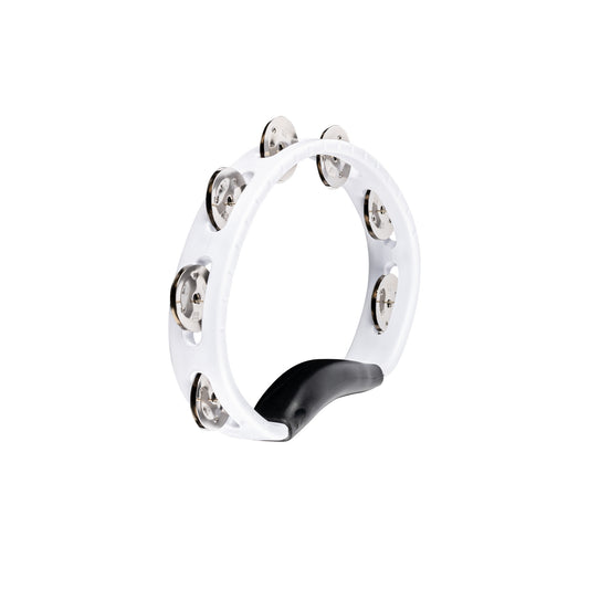 MEINL Percussion Headliner® Series Molded ABS Single-Row Tambourine - White