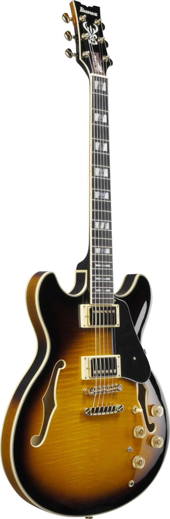 IBANEZ John Scofield Signature Hollow Body Guitar 6-String - Vintage Yellow Sunburst + Case MS100C