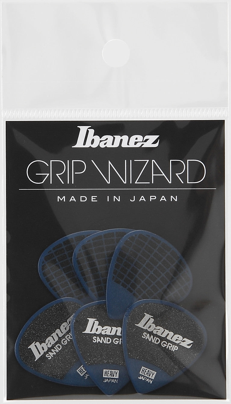 IBANEZ Grip Wizard Series Sand Grip Flat Picks - 6 pcs