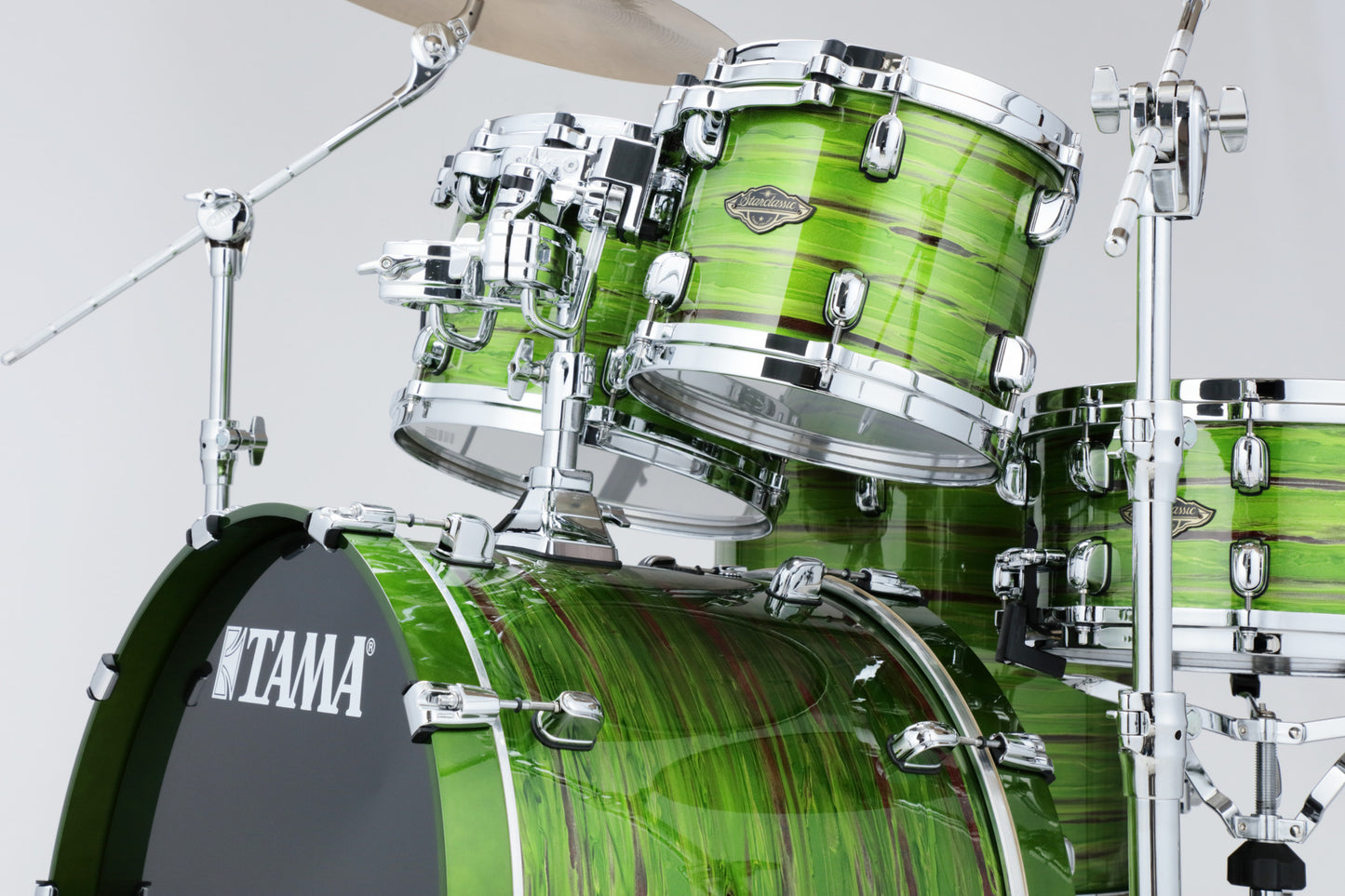 TAMA Starclassic Walnut/Birch Lacquer Rack Tom 10" x 7" - Lacquer Shamrock Oyster/Chrome HW