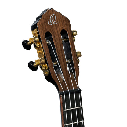 ORTEGA Onyx Serie Tenor Ukulele 4 String - Spruce / Mahogany Black + Bag
