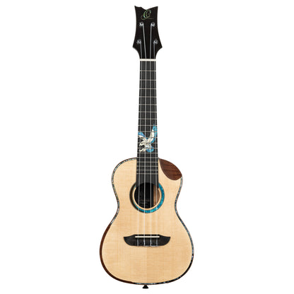 ORTEGA The Private Room Series Concert Ukulele 4 String - Spruce / White Ebony Natural + Bag