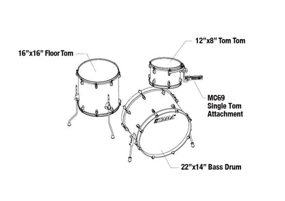 TAMA Superstar Classic Shell Kit 3 pcs - Coffee Fade/Chrome HW
