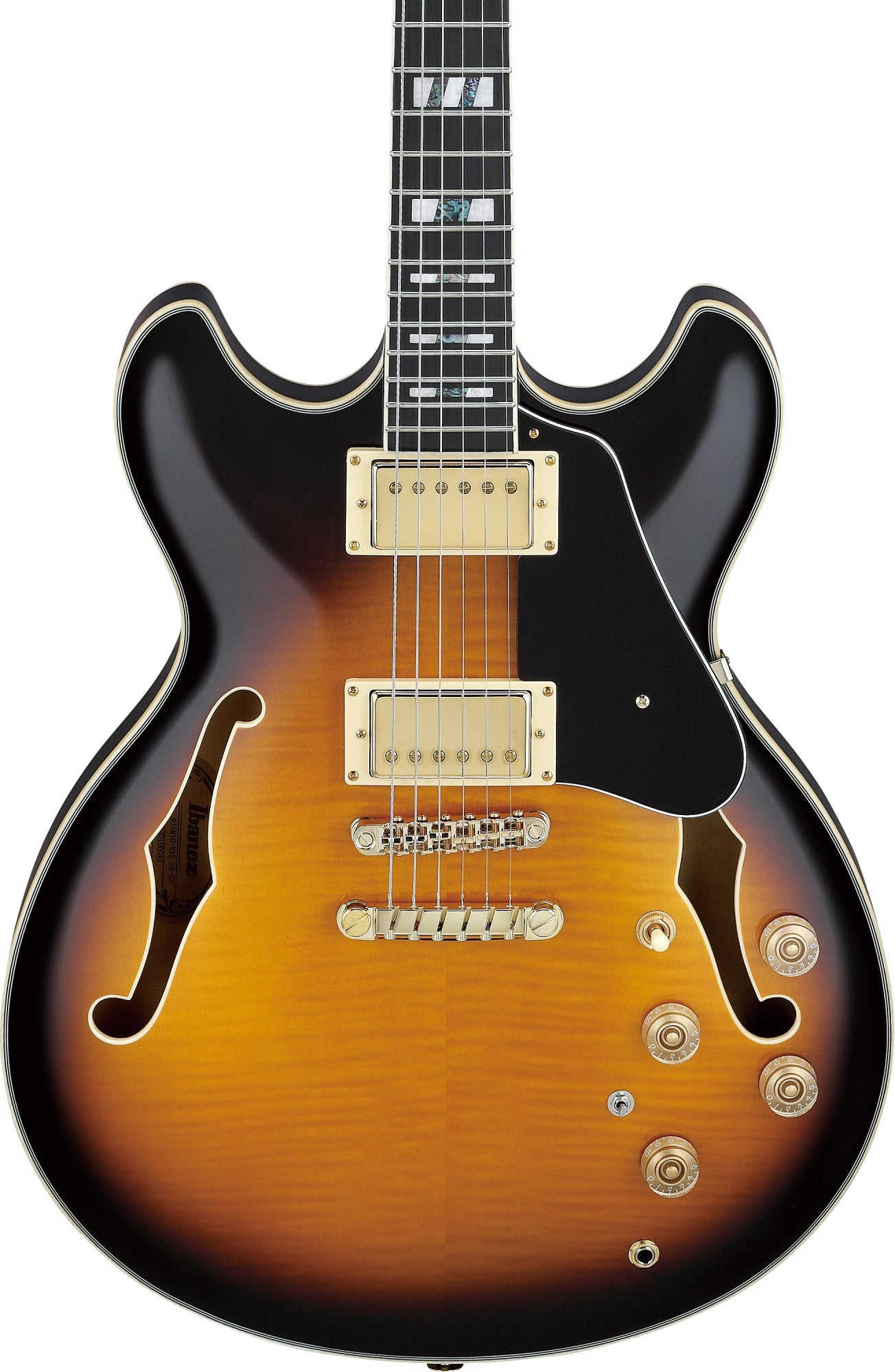 IBANEZ John Scofield Signature Hollow Body Guitar 6-String - Vintage Yellow Sunburst + Case MS100C