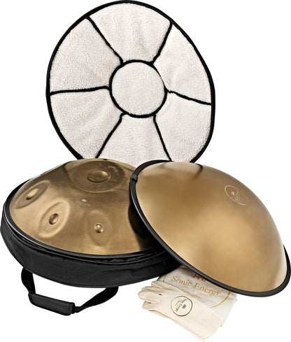 MEINL Sonic Energy Sensory Handpan Stainless Steel D Amara 10 Notes 440 Hz - Vintage Gold