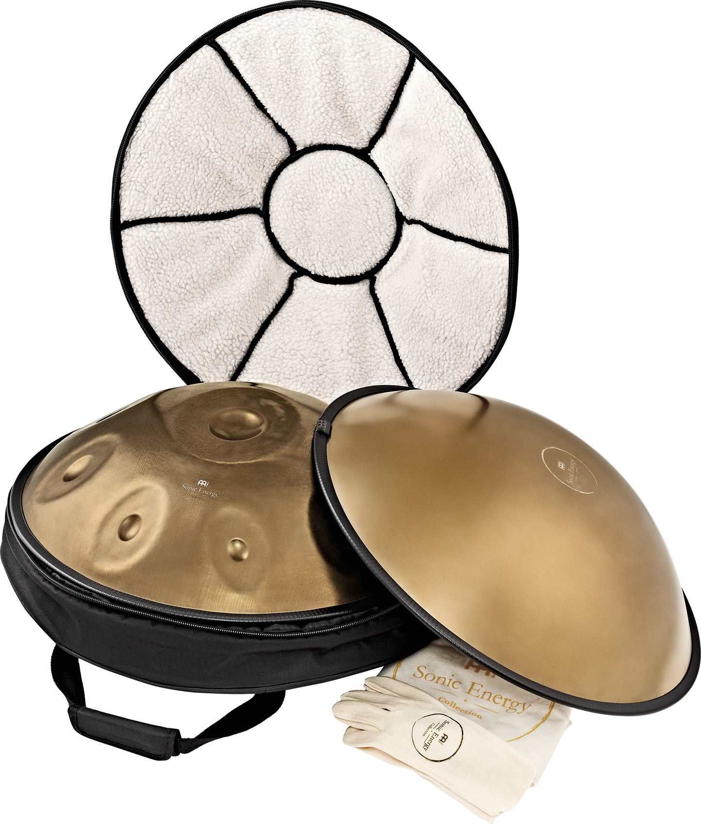 MEINL Sonic Energy Sensory Handpan Stainless Steel D Amara 10 Notes 440 Hz - Vintage Gold