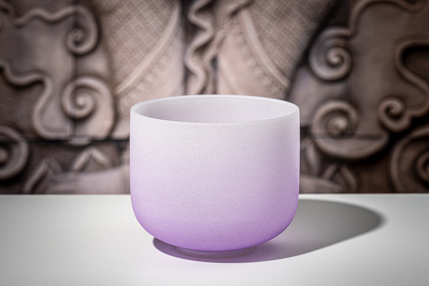 MEINL Sonic Energy Color-Frosted Crystal Singing Bowl 8" - B4/Crown Chakra/440 Hz - Purple