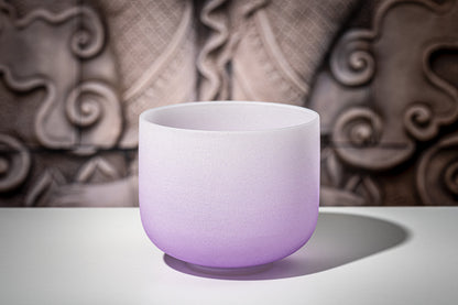 MEINL Sonic Energy Color-Frosted Crystal Singing Bowl 8" - B4/Crown Chakra/440 Hz - Purple
