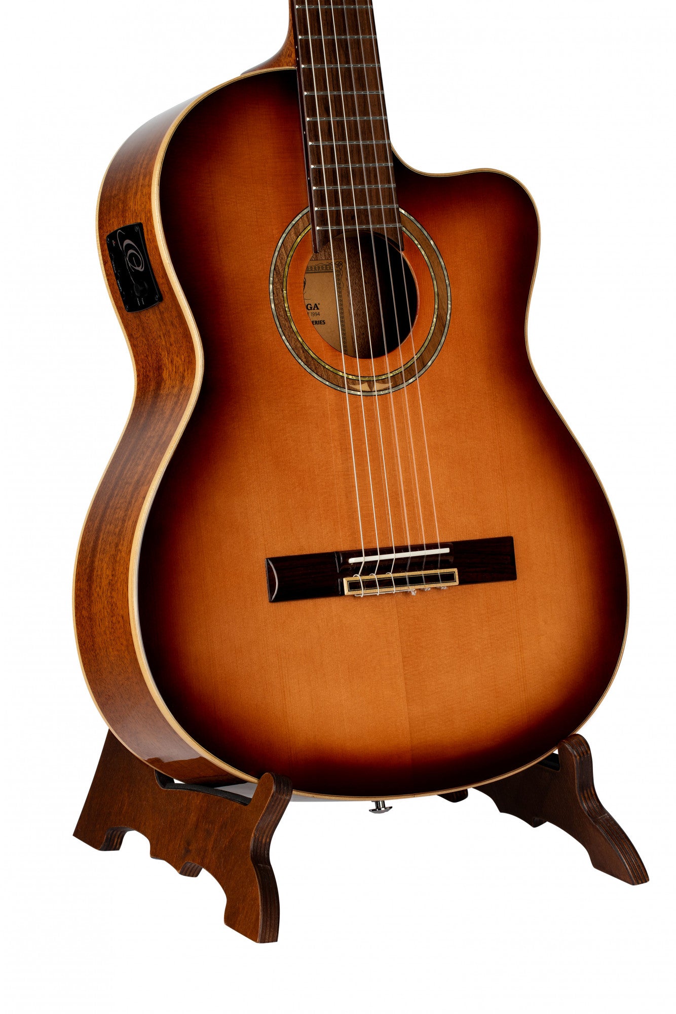 ORTEGA Wood-Guitar-Stand - Dark Brown