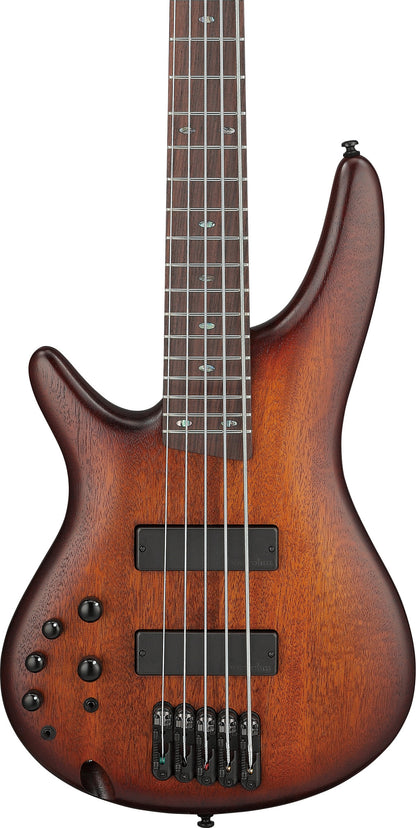 IBANEZ SR E-Bass 5-String Lefty - Mahogany Brown Burst Low Gloss