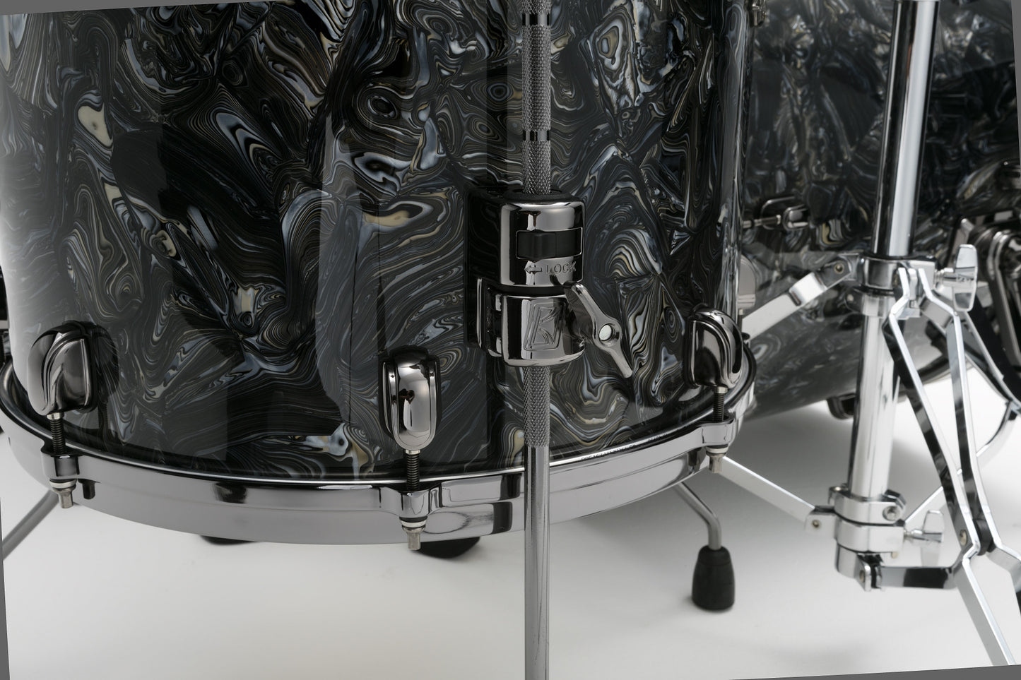 TAMA Starclassic Maple Duracover Wrap Shell Kit 4 pcs - Charcoal Swirl/Black Nickel HW