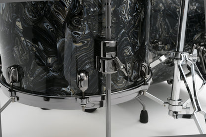 TAMA Starclassic Maple Duracover Wrap Shell Kit 4 pcs - Charcoal Swirl/Black Nickel HW