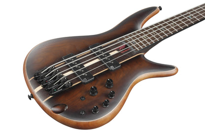 IBANEZ Premium SR E-Bass 5-String - Dual Mocha Burst Flat + Gigbag