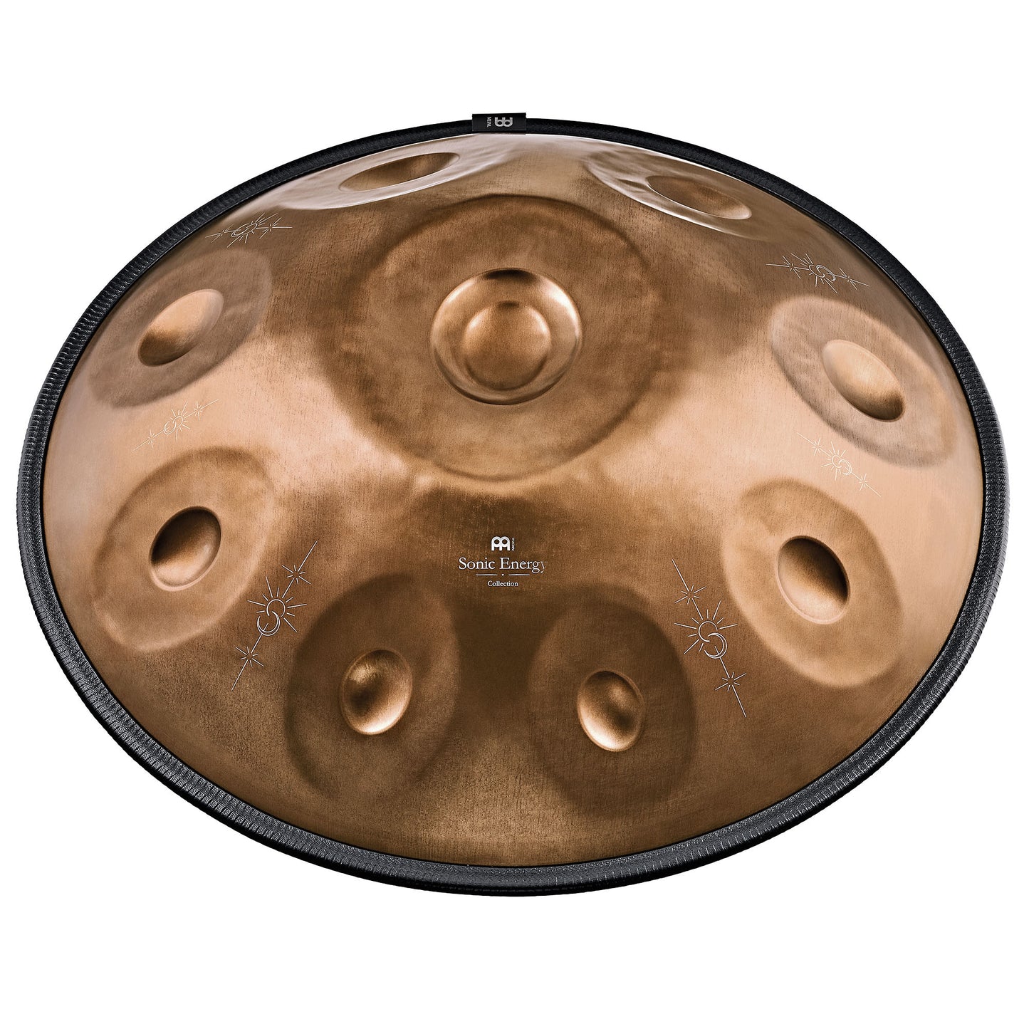 MEINL Sonic Energy Sensory Handpan, Stainless Steel, Bb2 Amara, 9 Notes, 432 Hz, Vintage copper, Engraved design