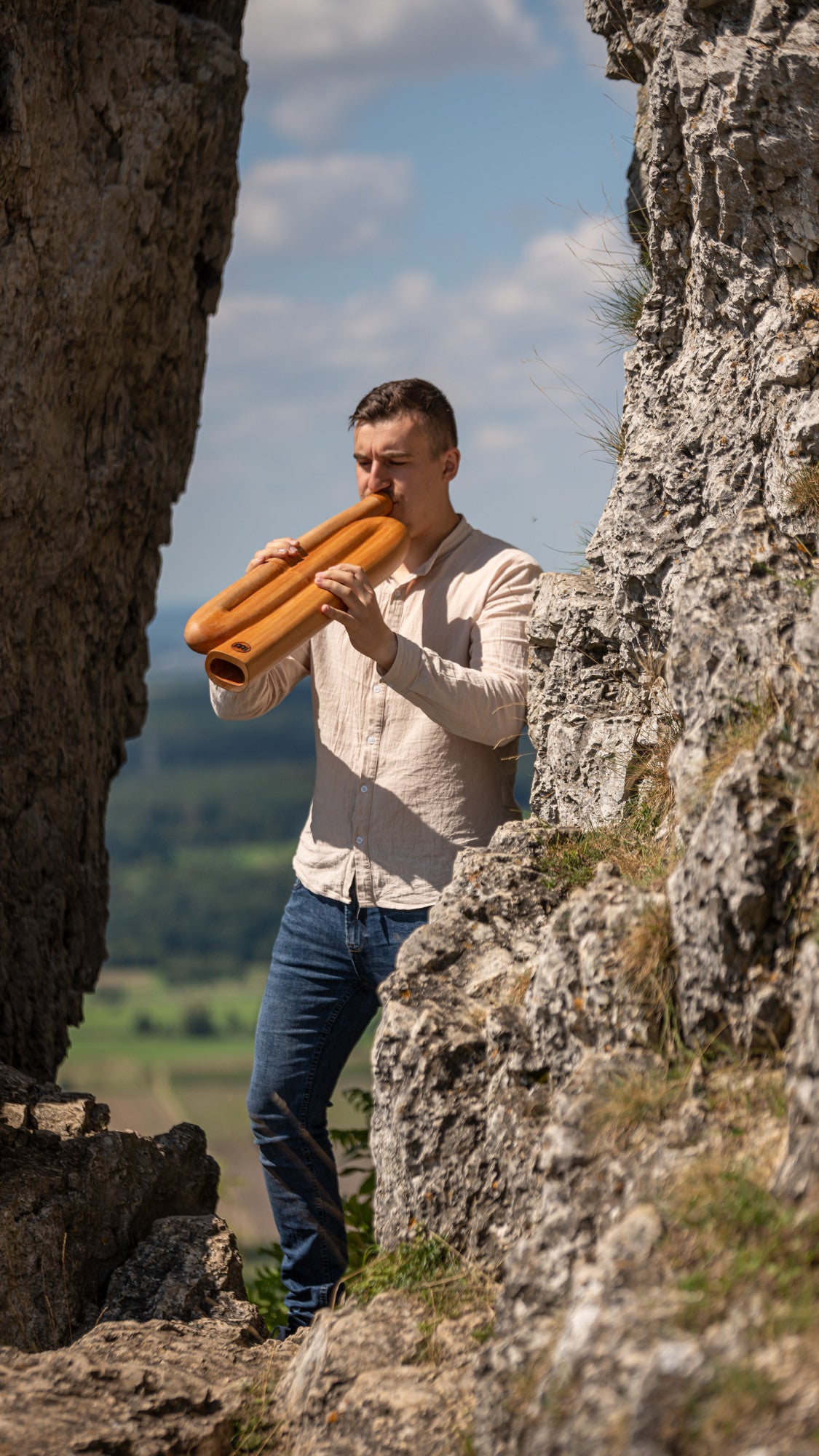 Meinl Sonic Energy Z-shaped Pro Didgeridoo - D Stimmung - Natur
