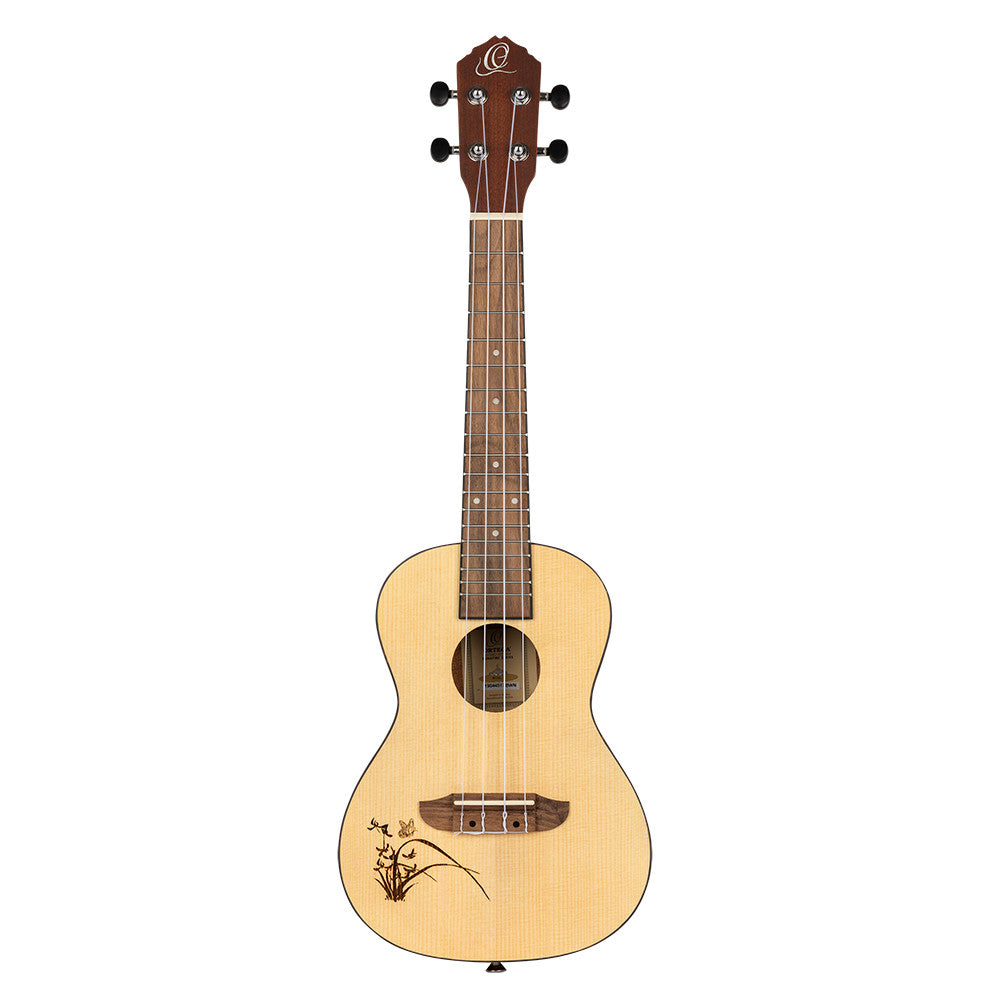 ORTEGA Bonfire Series Concert Ukulele 4 String Lefty - Spruce/Sapele Natural