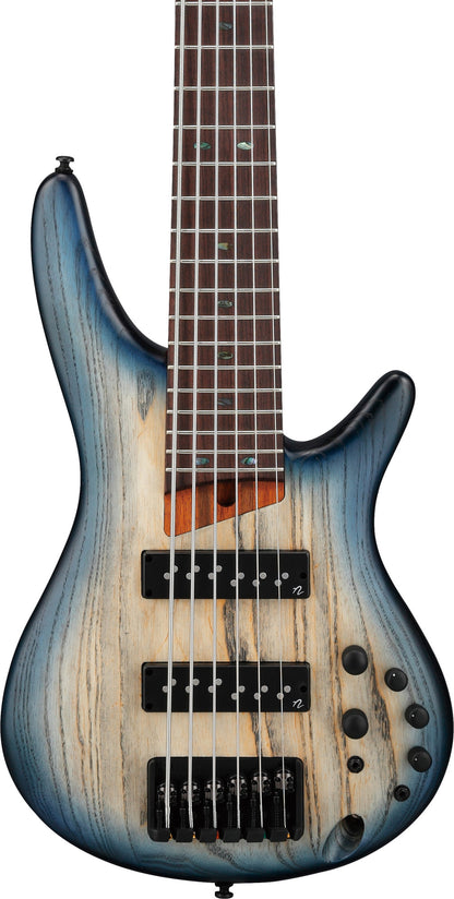 IBANEZ SR E-Bass 6-String - Cosmic Blue Starburst Flat