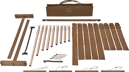 Meinl Sonic Energy Sound Bath Tube Chime Solfeggio Set, Champagnergold - 9 teilig