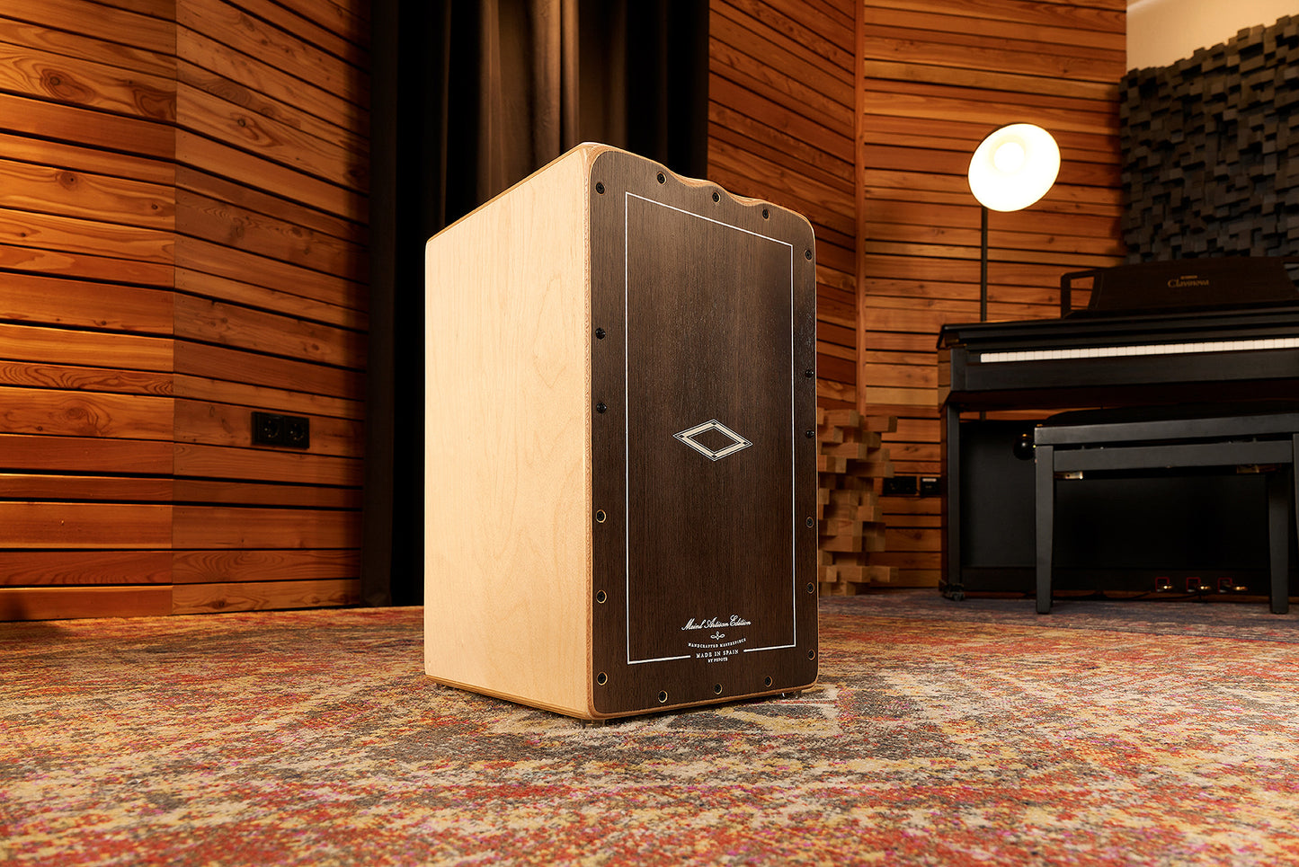 MEINL Percussion Artisan Edition Series String Cajon Tango Line - Brown Eucalyptus