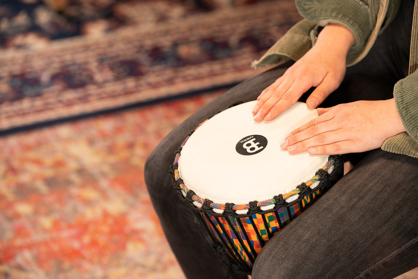 MEINL Percussion Travel Series African Djembe 8" - Kenyan Quilt