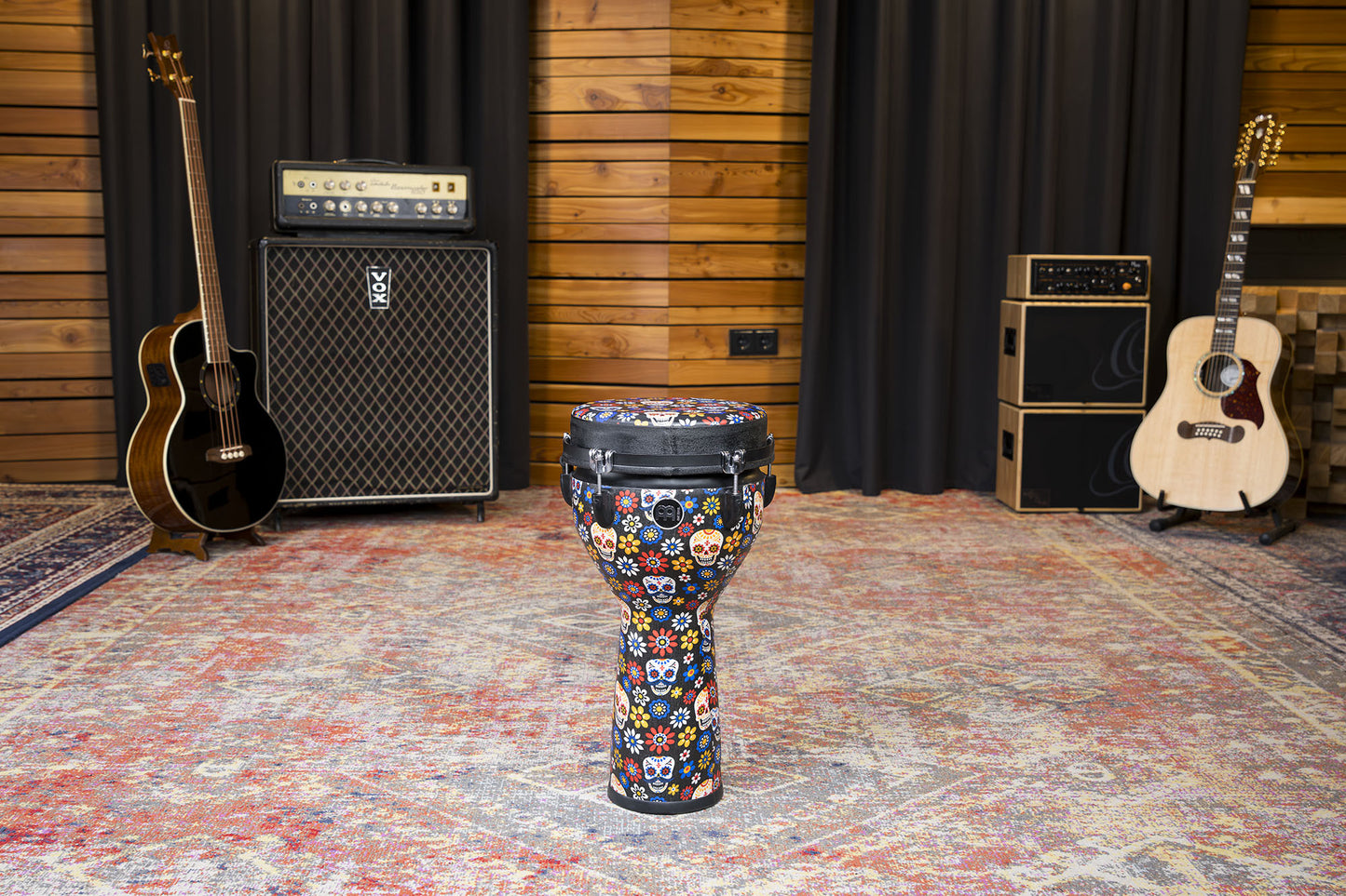 MEINL Percussion Jumbo Djembe Synthetic Head 10" - Day Of The Dead